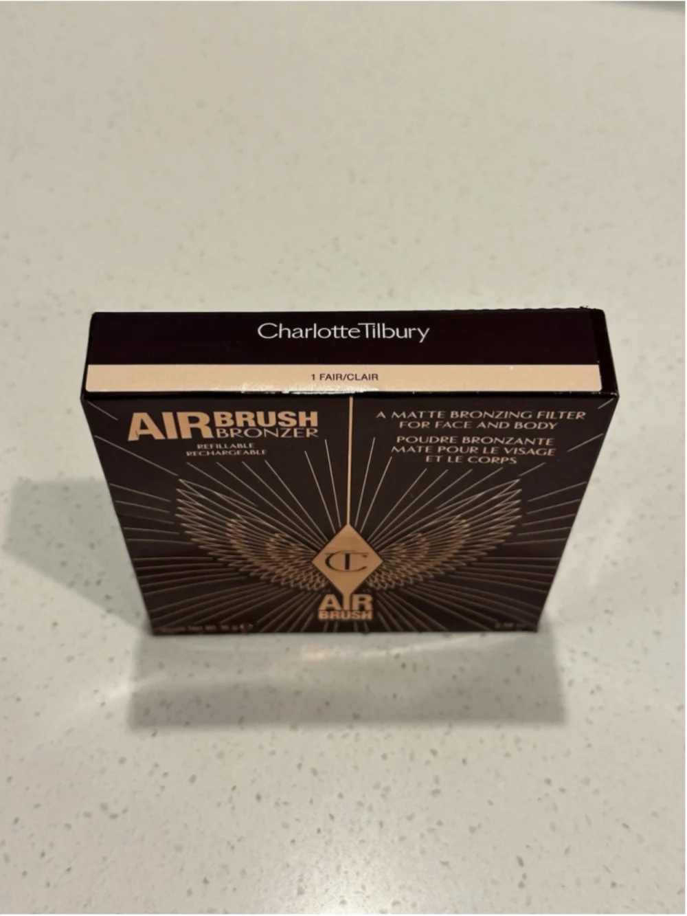 Charlotte Tilbury Airbrush Bronzer Matte Refillable Powder ~ Fair 0.56 oz